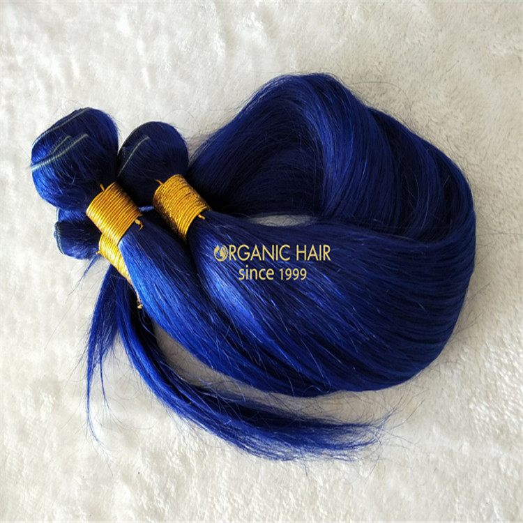 Virgin human hair weaves colorful bundles from China GT19